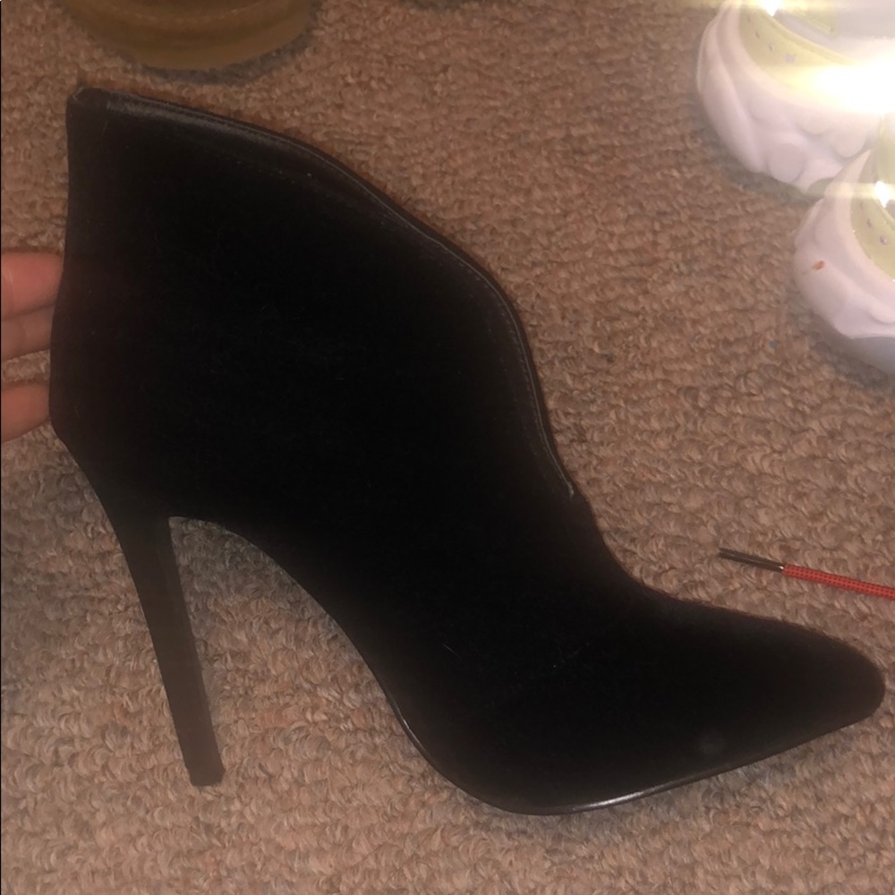Velvet booties